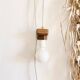 Lampe baladeuse en bois câble lin