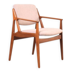 Fauteuil Ella en teck - laine