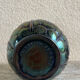 Art Deco Black Sphere Vase with Iridescent Blue Reflections French Manufacture