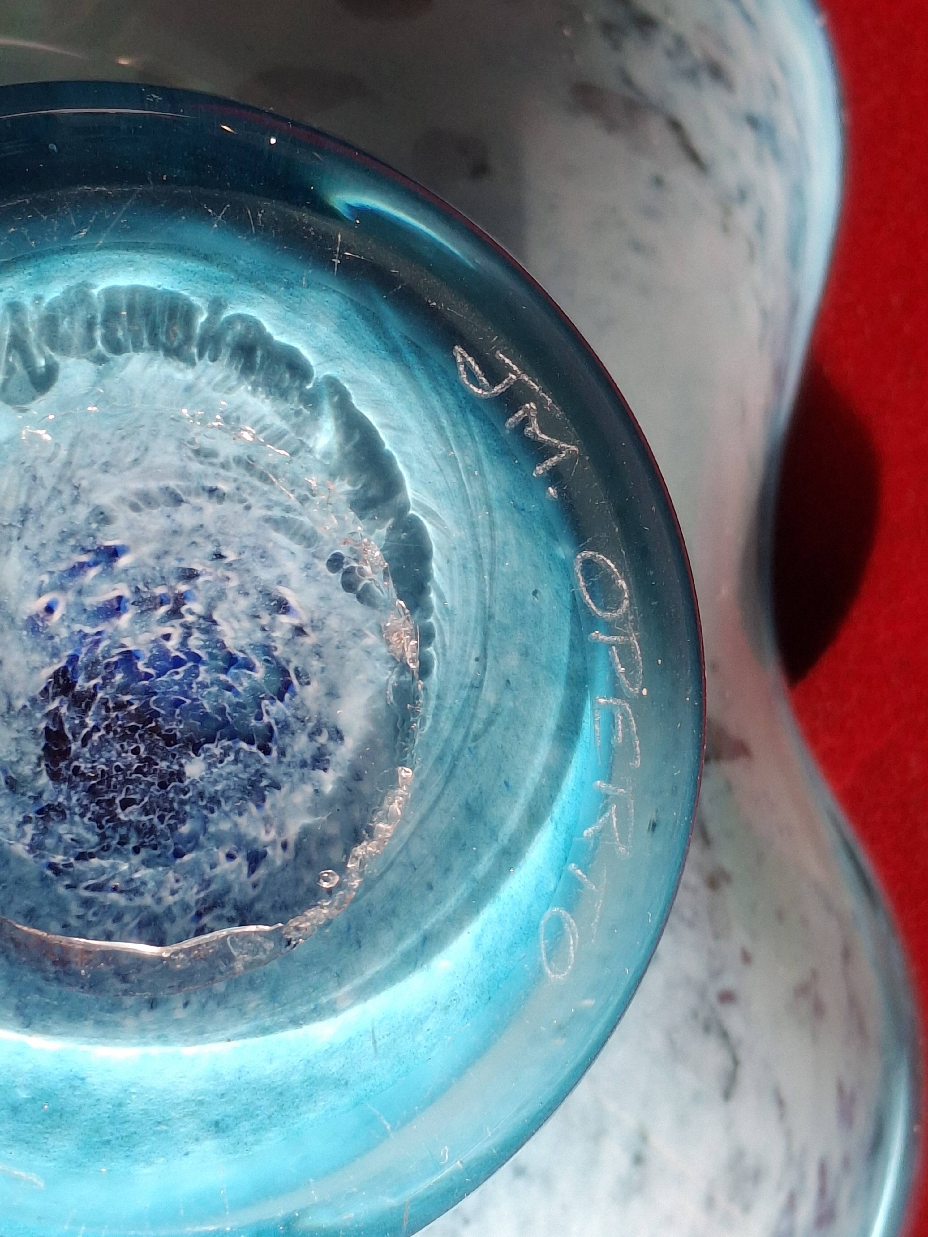 Rare large Jean-Michel Operto glass bowl, signed, 23 cm