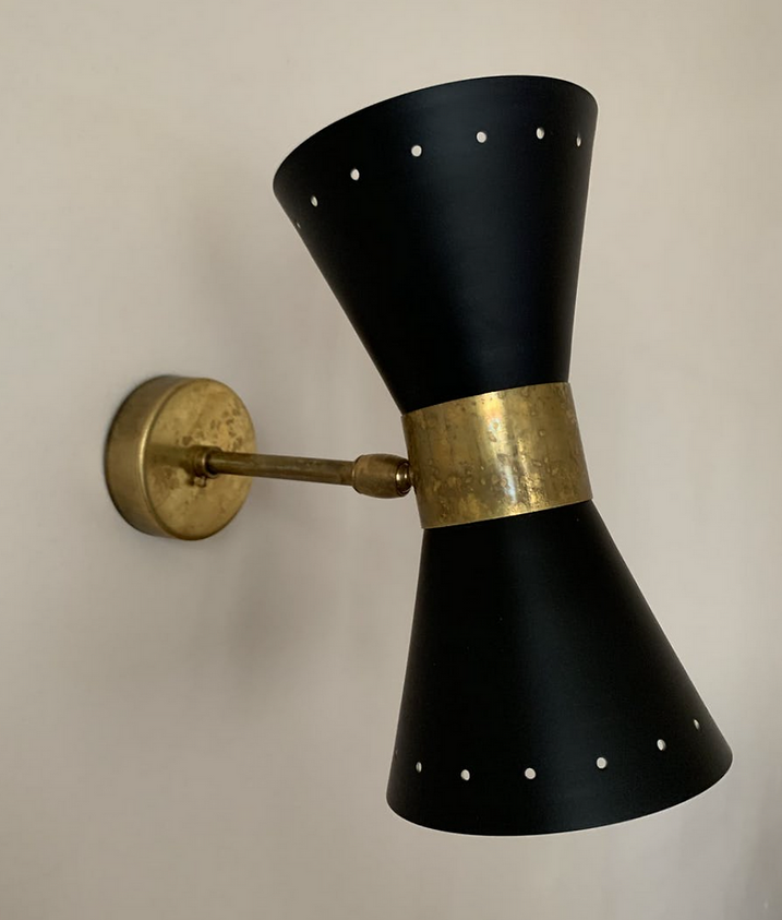 Pair Wall Lamp Diabolo Black