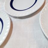 Lot de 5 assiettes à dessert 19,6cm bleues et blanches