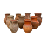 Batch of 9 antique terracotta vases