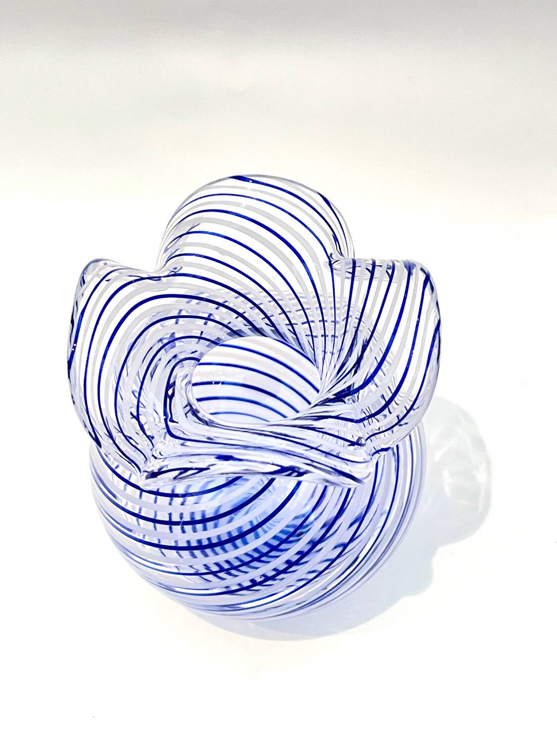 Murano filigree glass vase