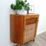 Wooden and rattan buffet