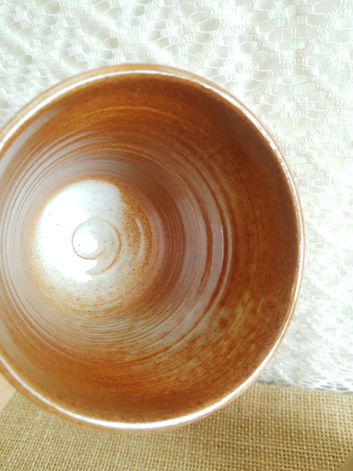 Duo of mazagran cups in vintage Montgolfier sandstone