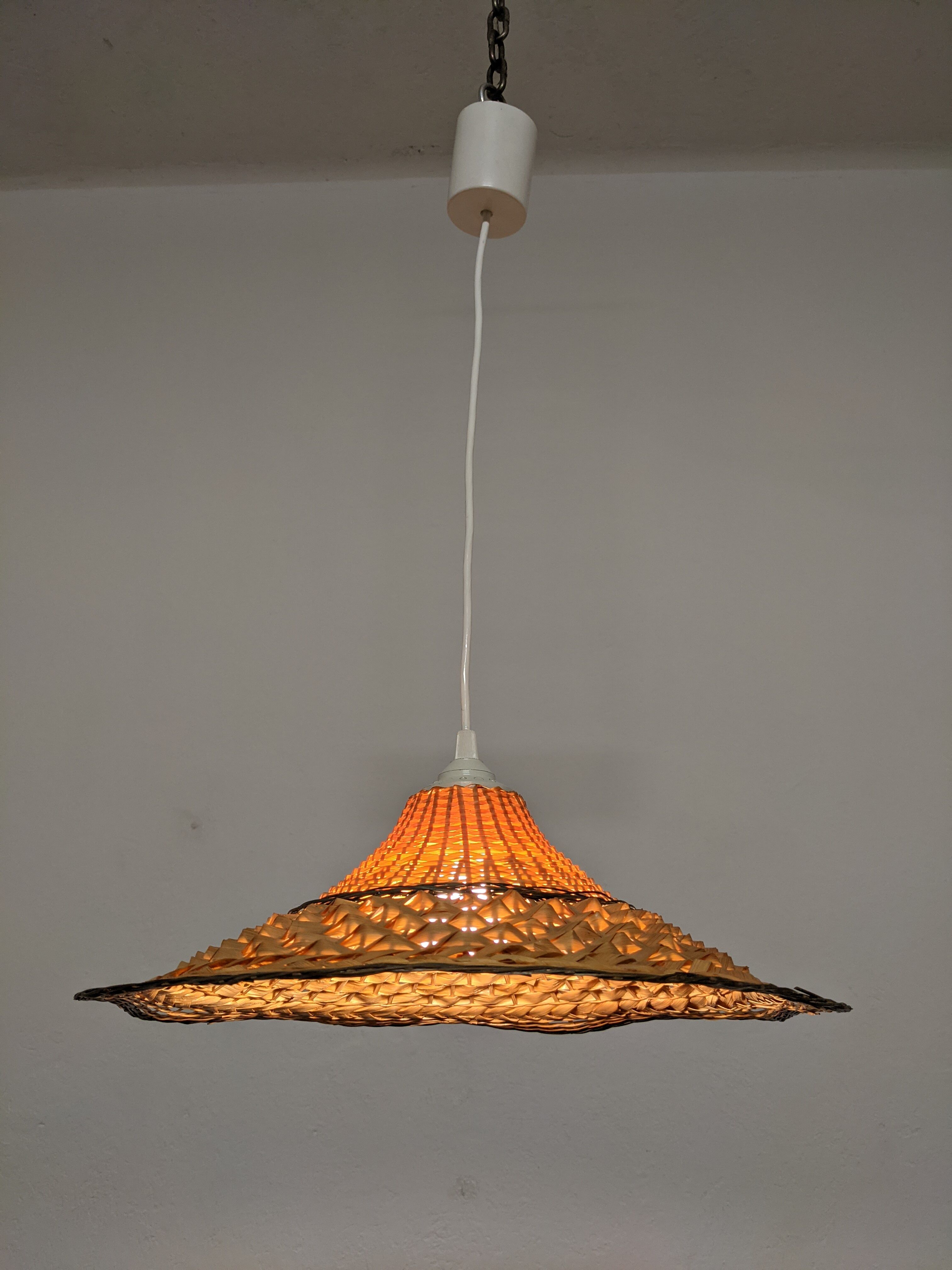 Rattan suspension from the 60s/70s