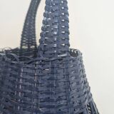 Blue wicker basket