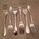 6 christofle Cluny fish forks, very good condition.