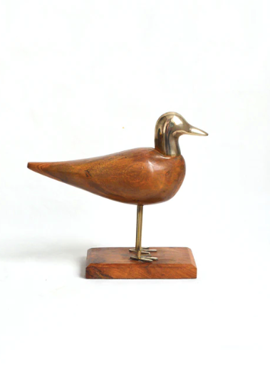 Brass and rosewood bird