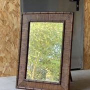 Bamboo and rattan mirror, 1960s-1970s