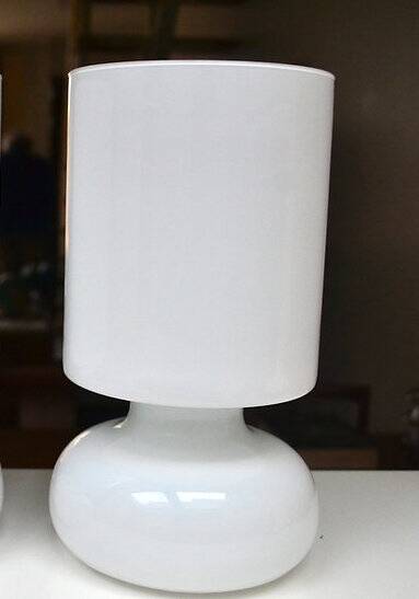 Vintage opaline lamp IKEA from the 1980s.