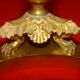 Bronze and brass candlestick, "Restoration" style, electrified as a lamp base.