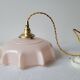 Pink opaline pendant light