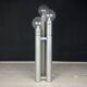 Brushed aluminium floor lamp, Italy, 1970s