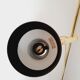 Golden Scandinavian floor lamp, 70s
