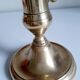 Golden brass candle holder