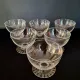 6 champagne coupes Briançon signed Daum
