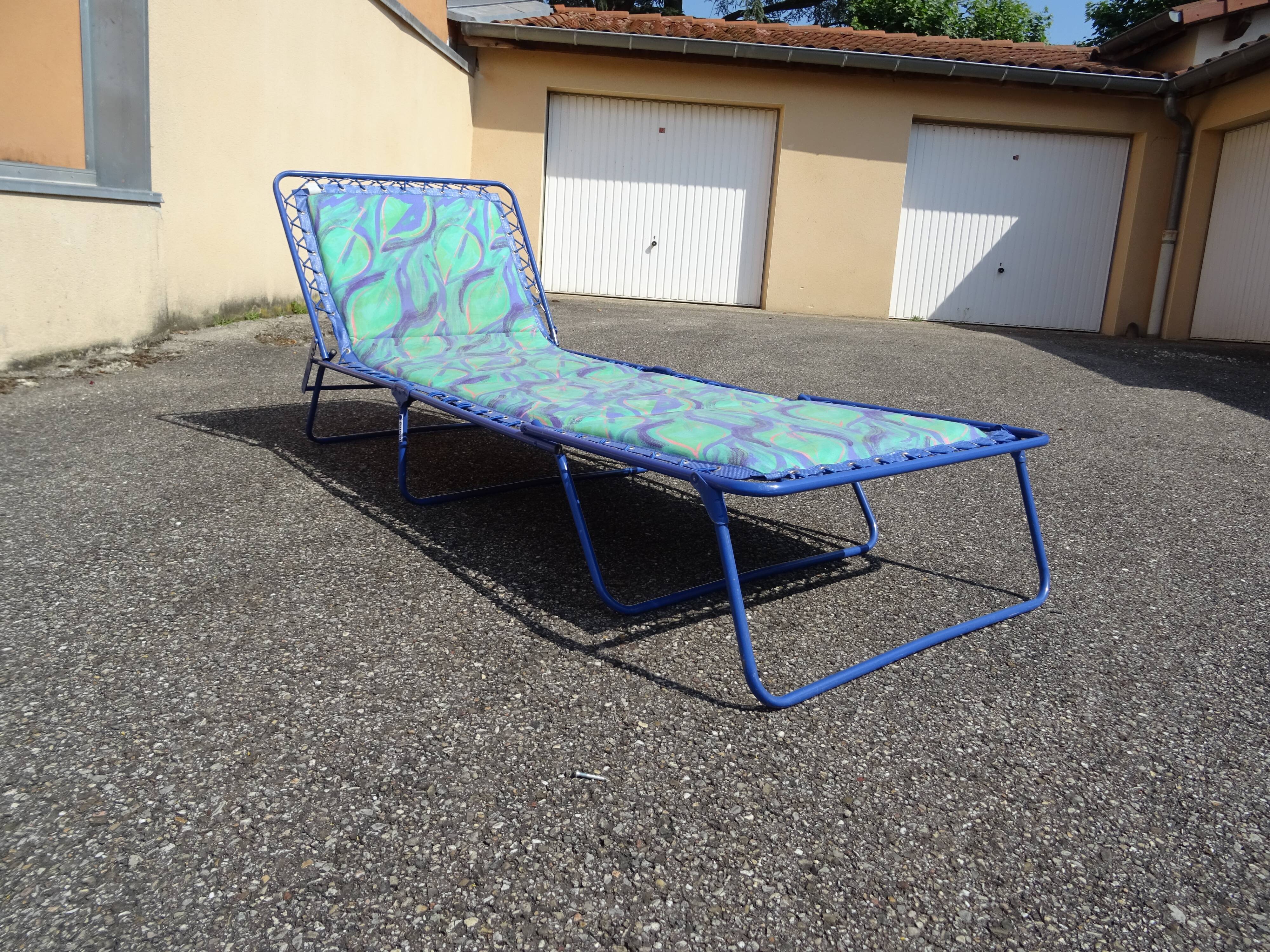 Transat Lafuma lit de repos vintage