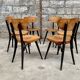 Série de 6 chaises bistrot estampillées Baumann