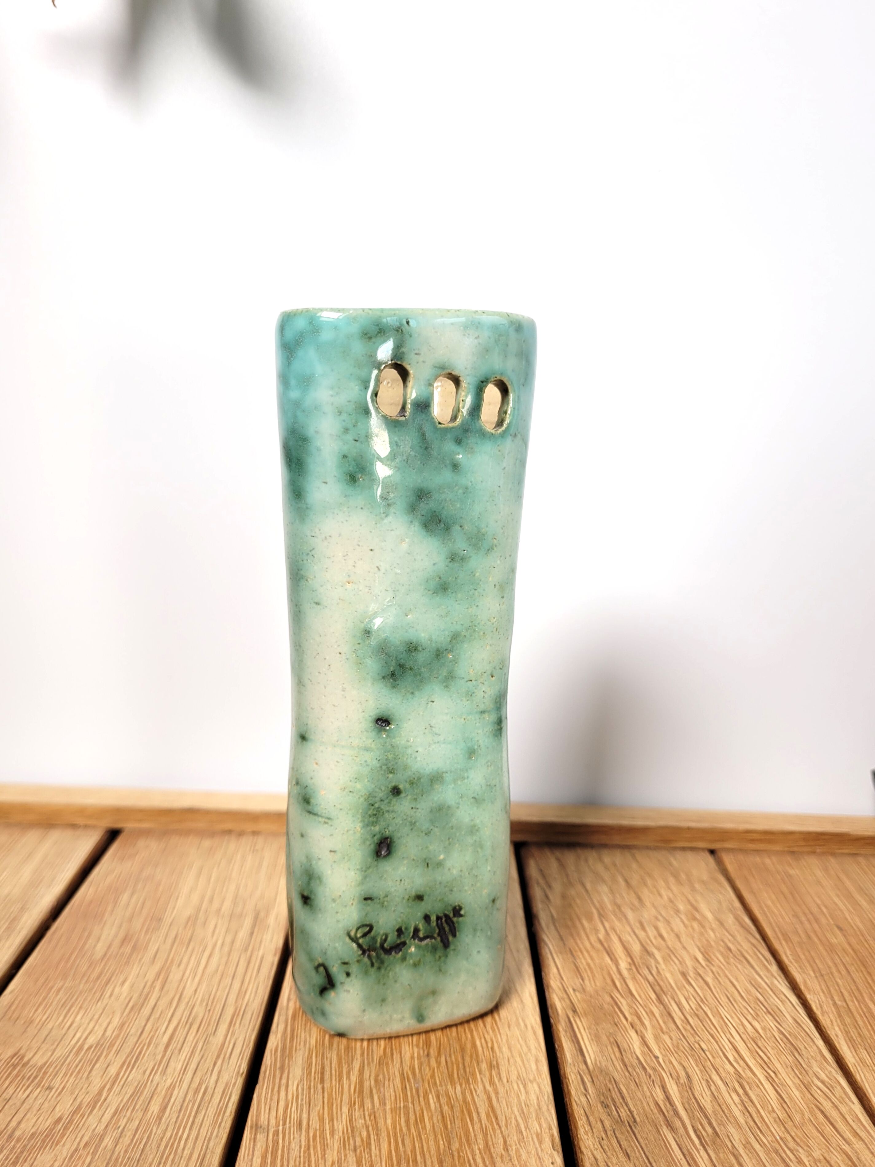 Ceramic soliflore vase J Philippe