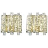 Pair of large Murano glass wall sconces by Doria, Germany, 1960s.