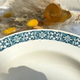 6 assiettes creuses terre de fer bleu longchamp modèle « rené »