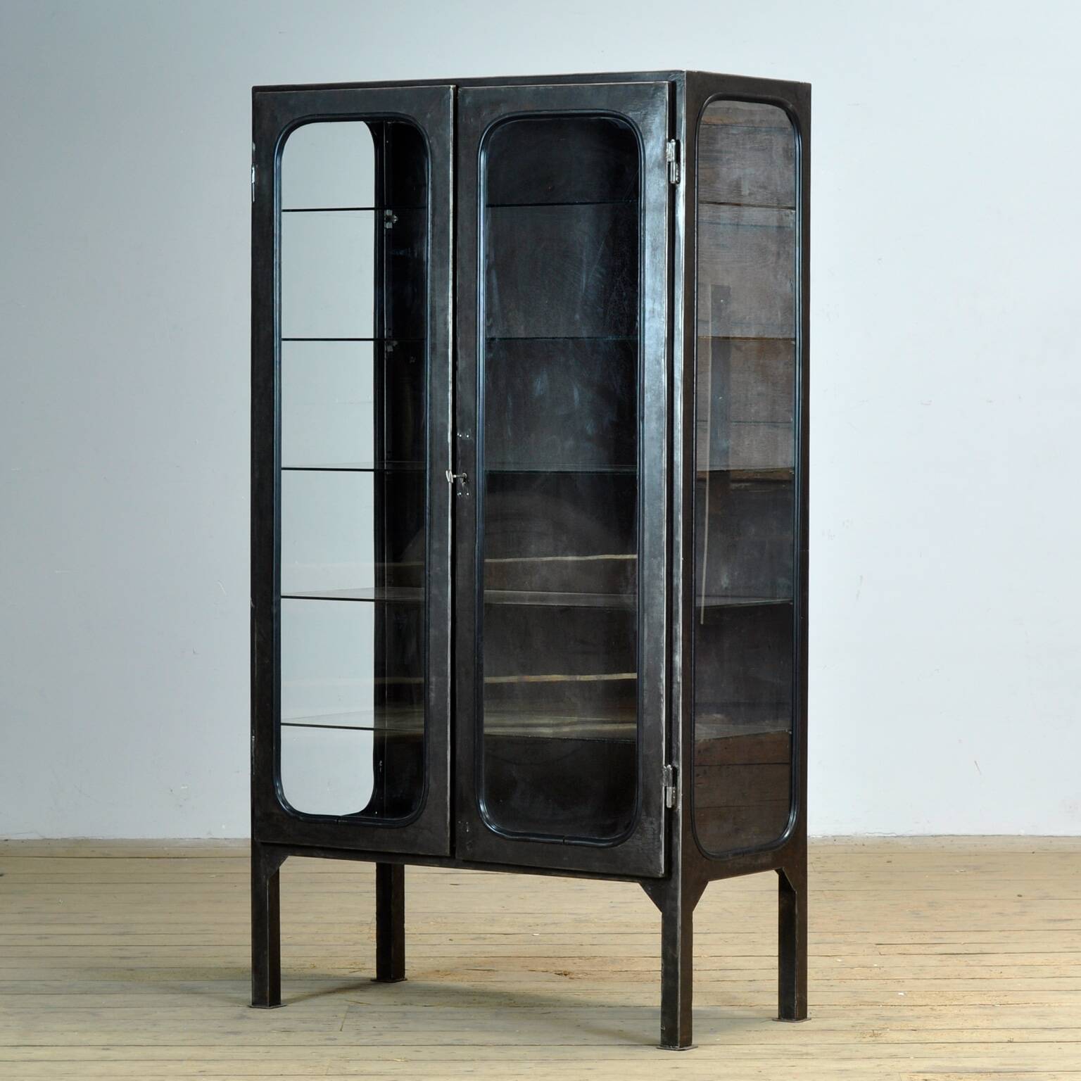 Polished medical cabinet, 1970s