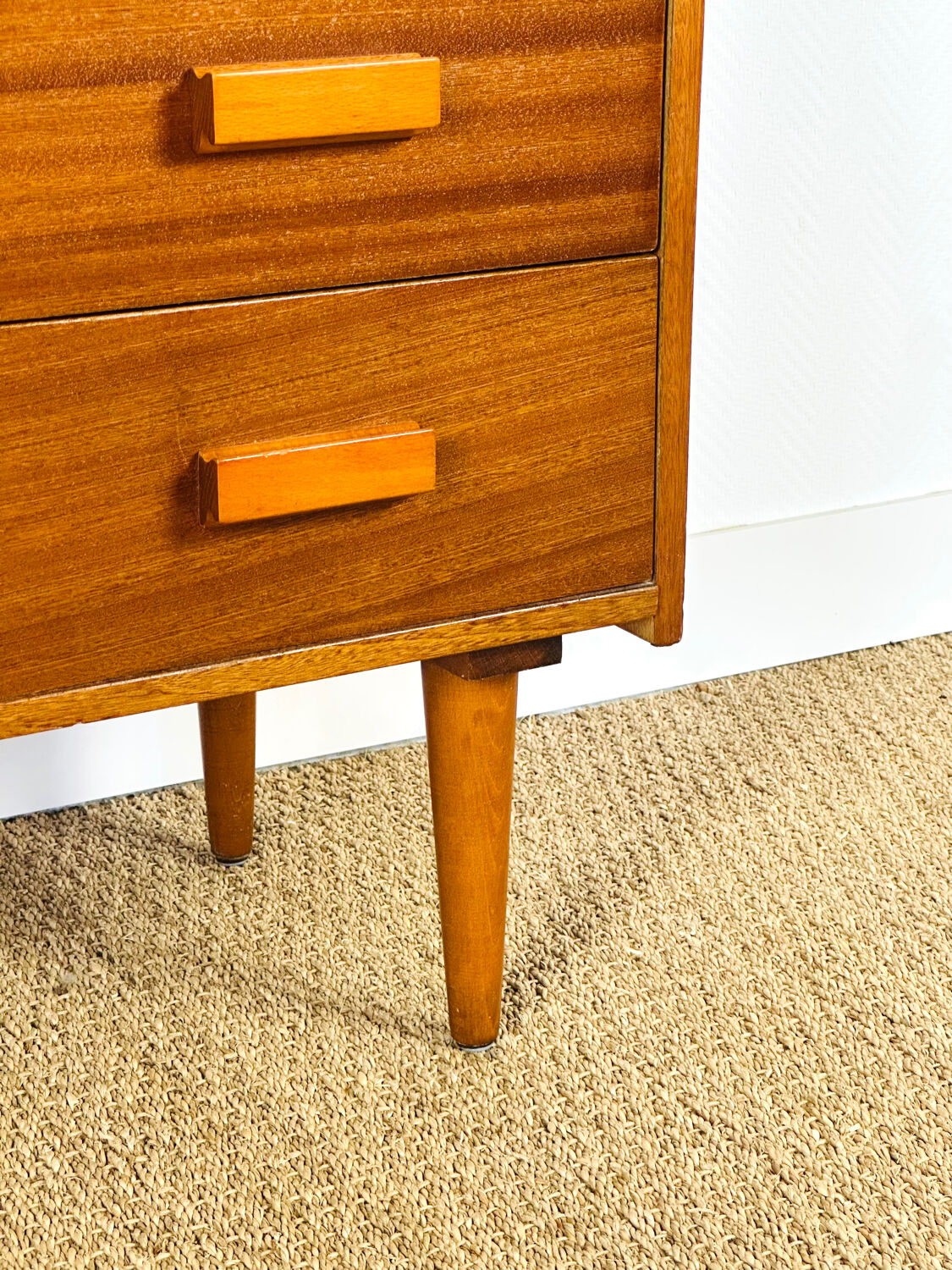 Scandinavian teak chest of drawers from the 1960s.