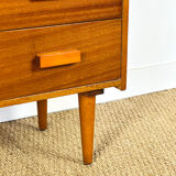 Scandinavian teak chest of drawers from the 1960s.