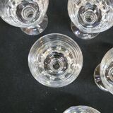 10 verres a pied a digestif en cristal cristallin de portieux taillé
