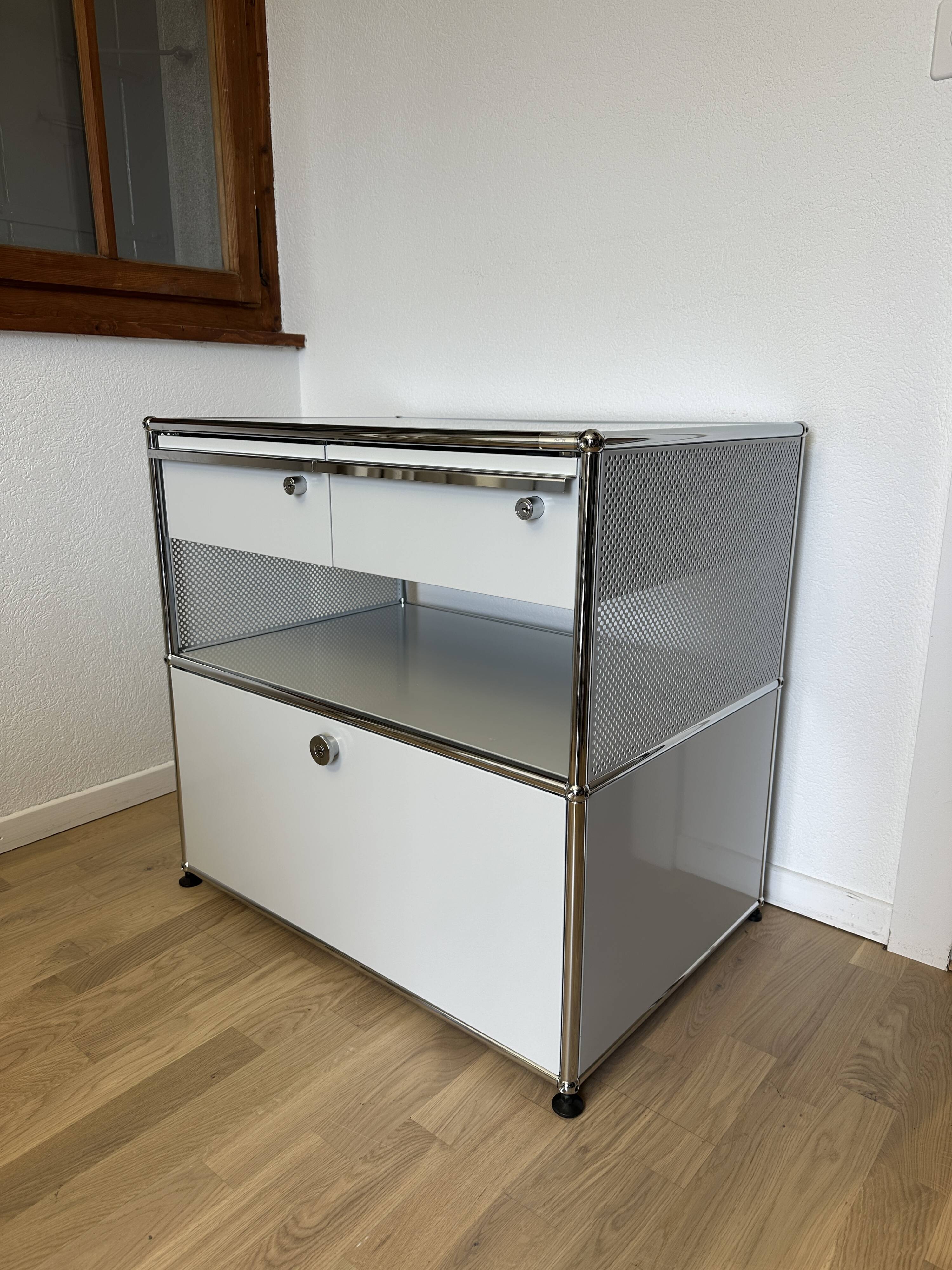 USM Haller chest of drawers in light grey