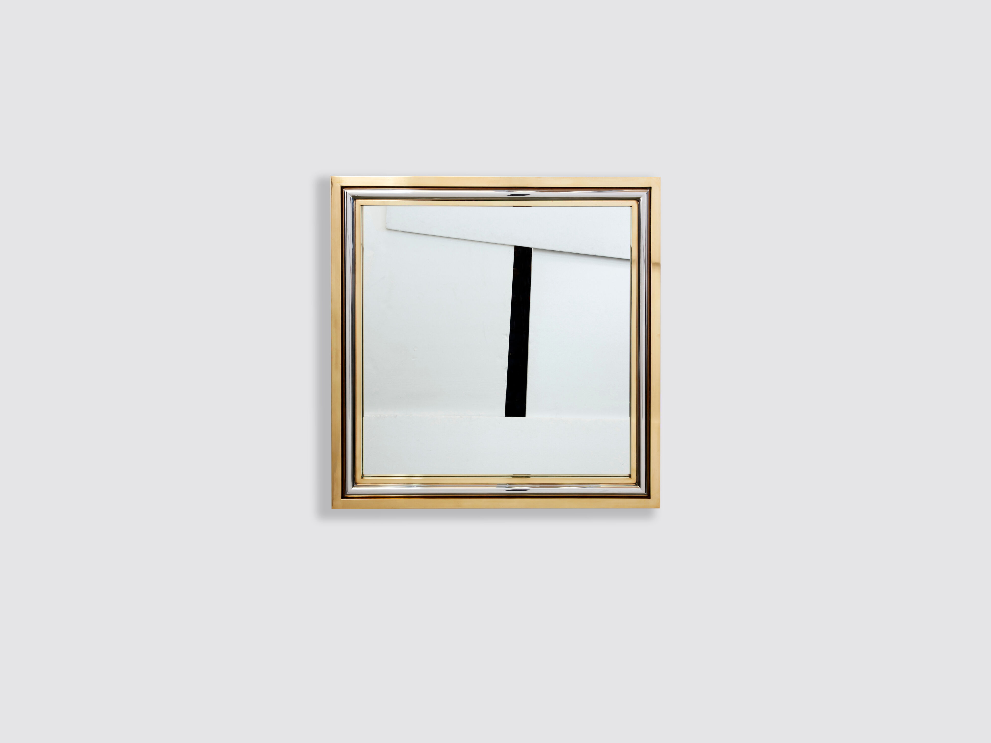 Italian mirror brass chrome by Romeo Rega 1970