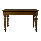 Table ancienne en chêne – XIXe siècle | Entièrement restaurée | Plateau en marqueterie