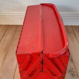 Bright red vintage tool box