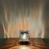 Cubical glass table lamp from Murano by Limburg, Germany, 1970s.