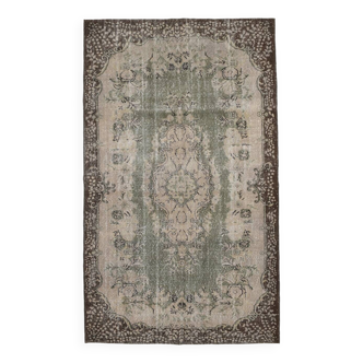 6x10 Rug For Bedroom Brown Beige Oriental Vintage Area Rug, 180x297Cm SK 1708