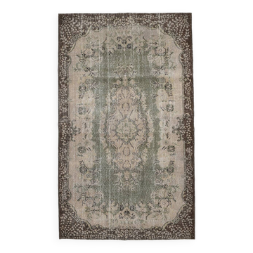 6x10 Rug For Bedroom Brown Beige Oriental Vintage Area Rug, 180x297Cm SK 1708