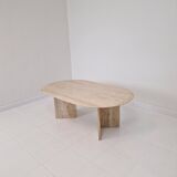 Travertine Coffee or Side Table, Italy 1980s