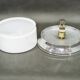 1930s Bauhaus Chrome and Opaline Glass Ceiling Light, Czechoslovakia