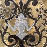 Low Boulle marquetry buffet, curved support furniture, Napoléon III period.