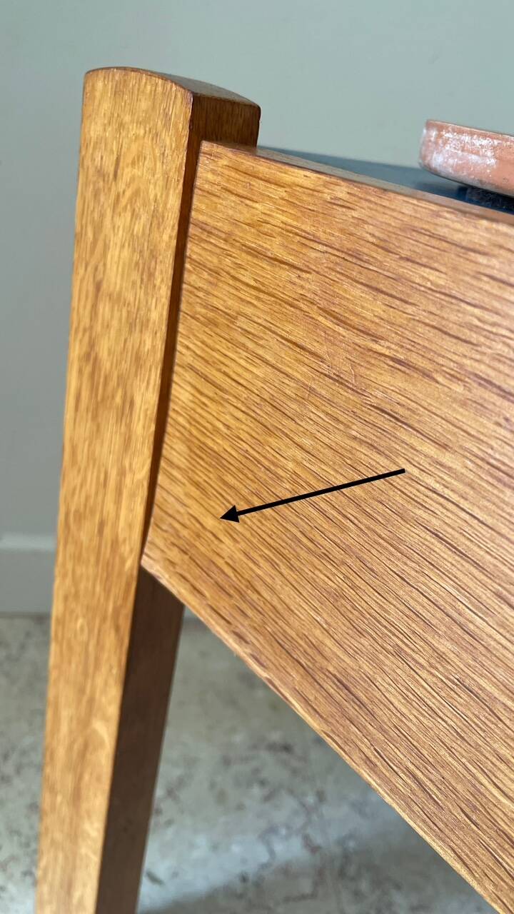 Vintage Scandinavian Cube Bedside Table