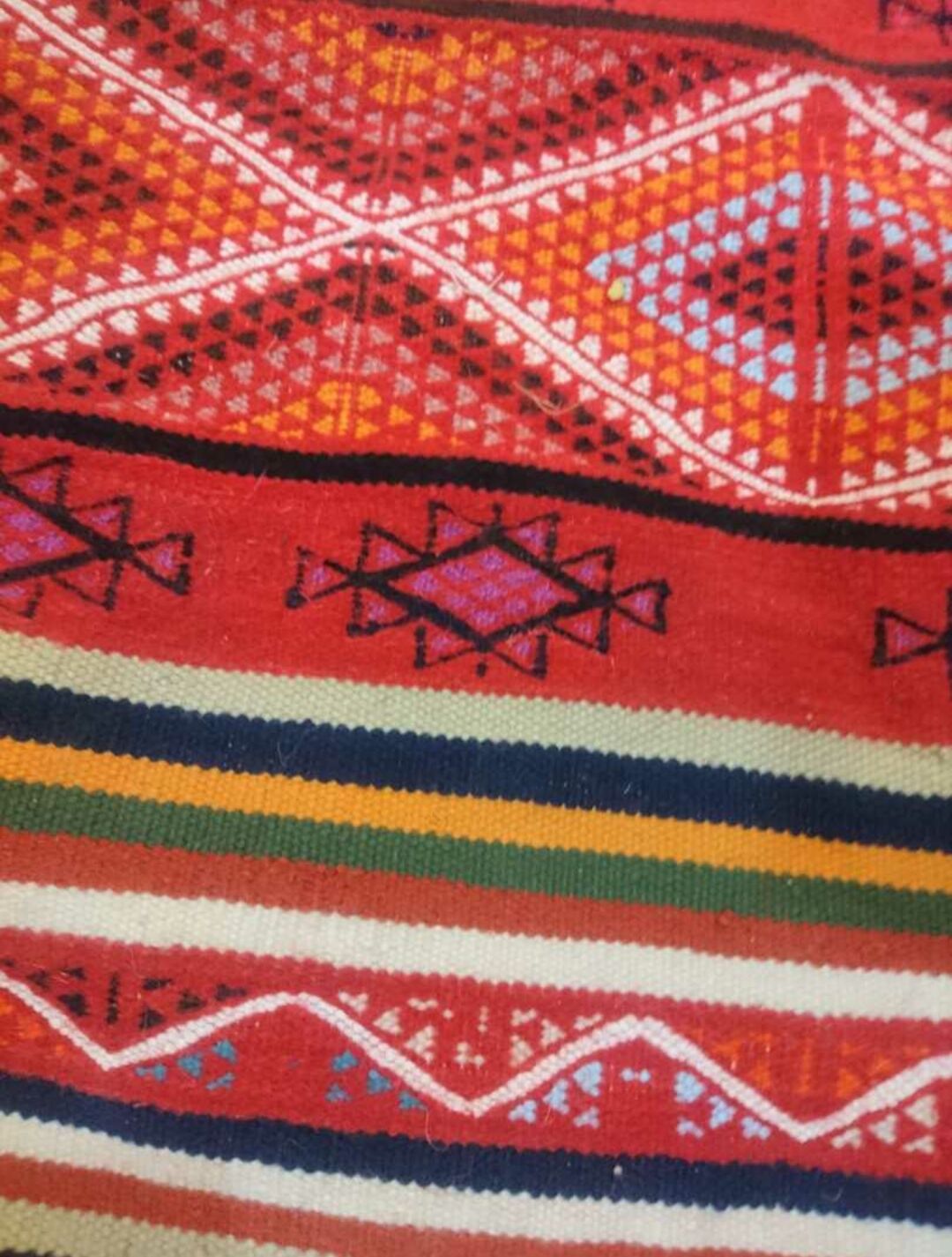 Kilim multicolor hallway done hand in wool carpet 85x195cm