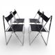 Lübke 4-piece set of folding dining chairs by Fantoni&Geraci, 1969