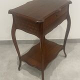 Louis XV style dressing table, cube marquetry, worker