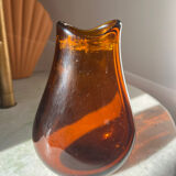 C. Morin, Dieulefit. Vase en verre signé