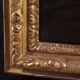 Peinture italienne antique d'une scène de chasse au cerf du XVIIIe siècle