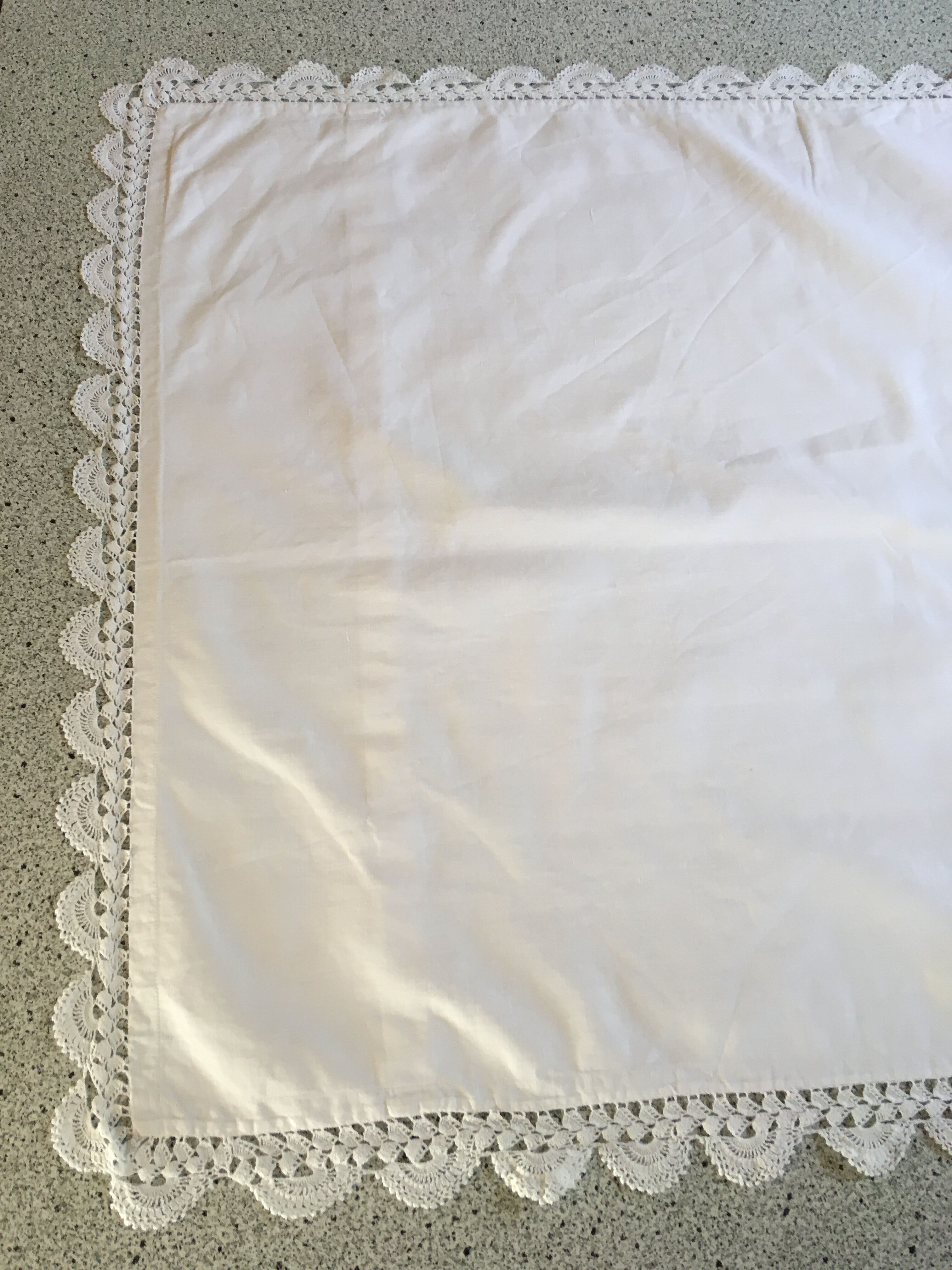 1900s lace square pillowcase