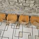 Set of 4 vintage 1960s bistro chairs