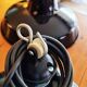 1 Pair of restored Mazda reflecto-lux enamelled industrial pendant lamps
